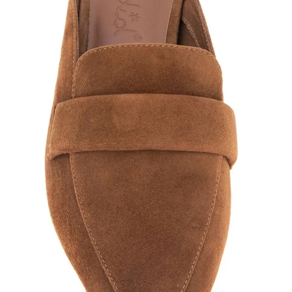 Splendid Cognac Suede Slip-On Loafer Mule - Picture 2 of 4